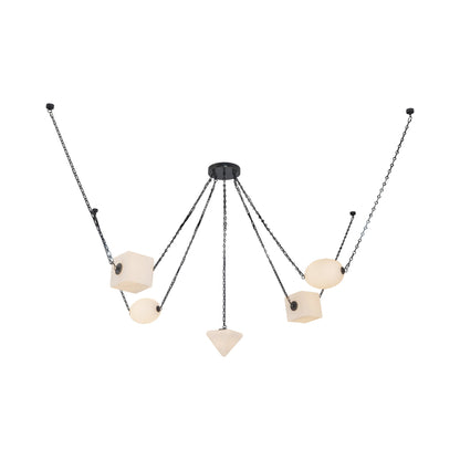 Mineral LED Chandelier in Urban Bronze (Matte Opal Glass).