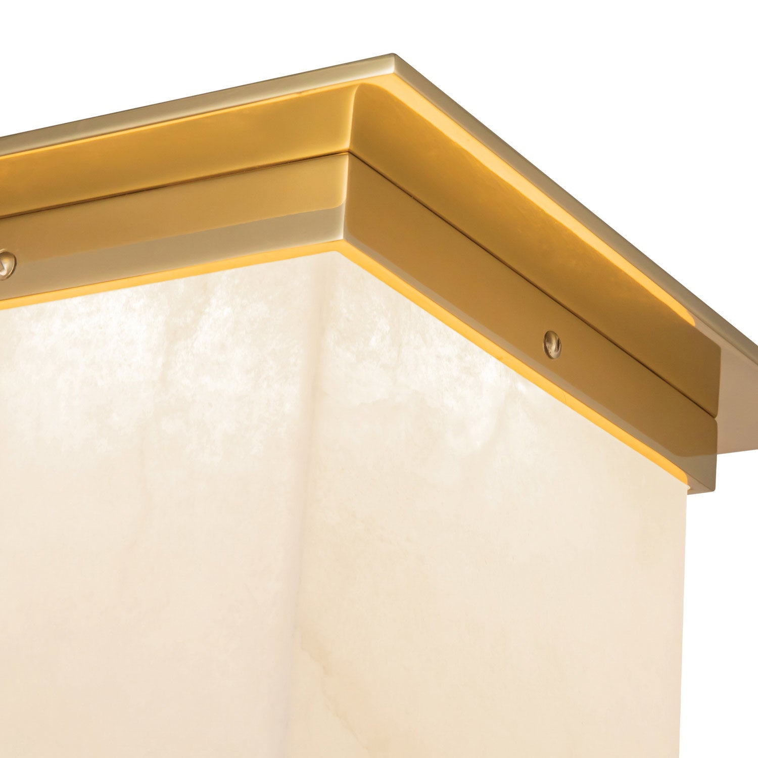 Mineral Rectangular Flush Mount Ceiling Light in Detail.