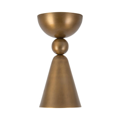 Murphy Semi Flush Mount Ceiling Light in Vintage Brass.