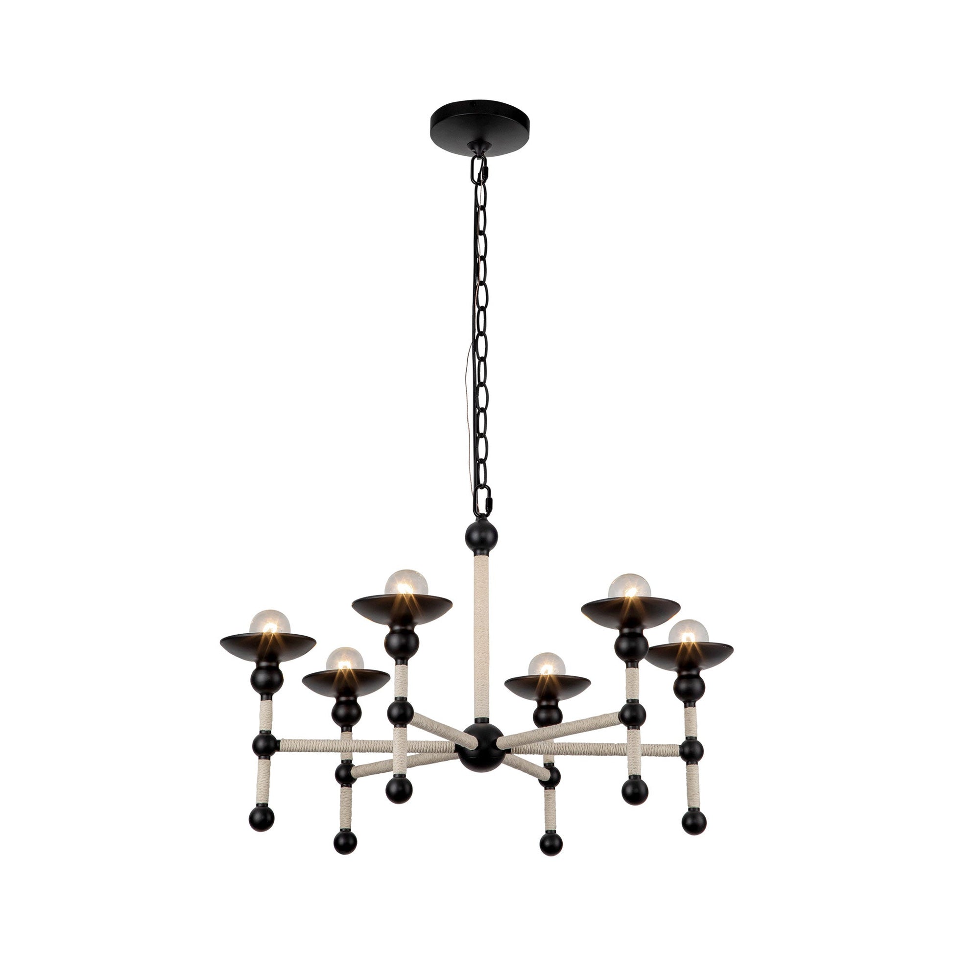 Nadine Chandelier in Matte Black.