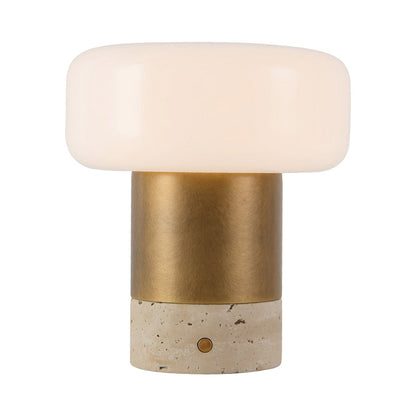 Niko LED Rechargeable Table Lamp in Vintage Brass.