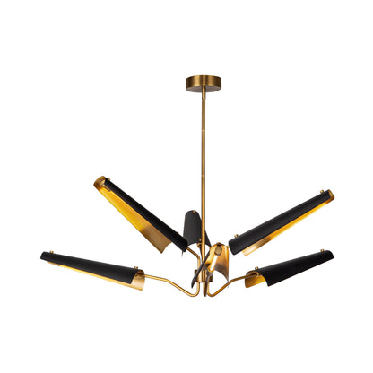 Osorio LED Chandelier in Matte Black (6-Light).