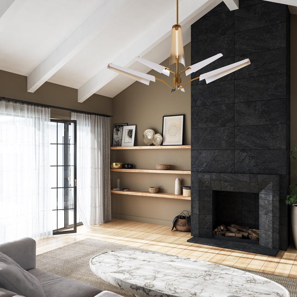 Osorio LED Chandelier in living room.