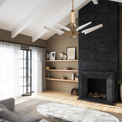 Osorio LED Chandelier in living room.