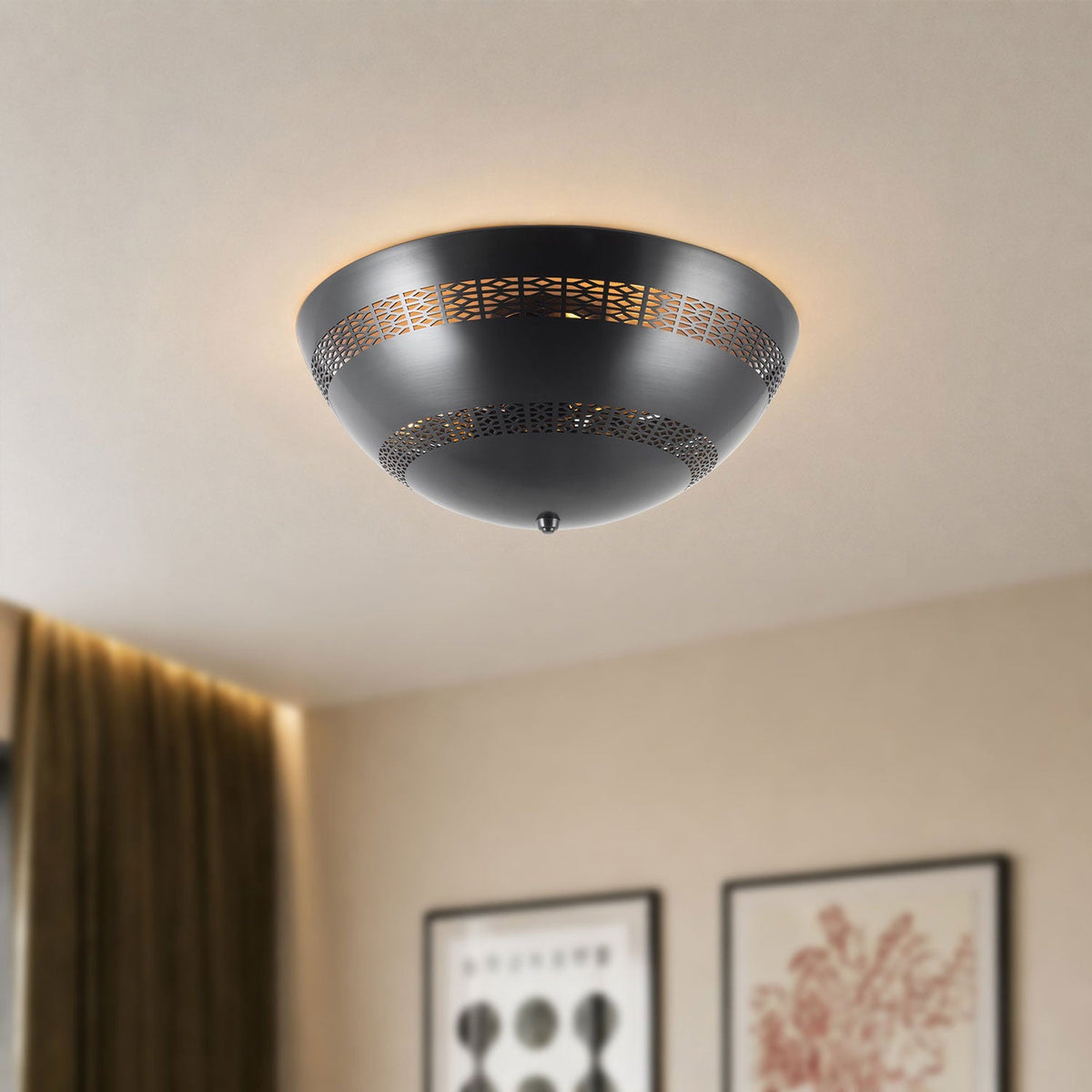 Overland Flush Mount Ceiling Light in Detail.