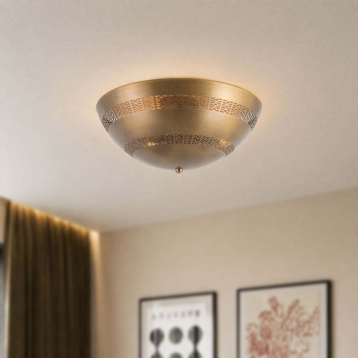 Overland Flush Mount Ceiling Light in Detail.