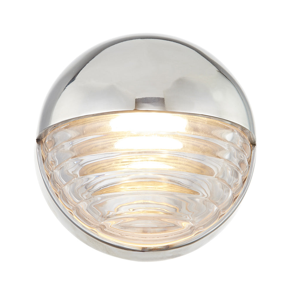 Palais LED Circular Wall Light in Polished Nickel.