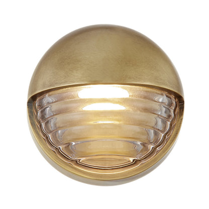 Palais LED Circular Wall Light in Vintage Brass.