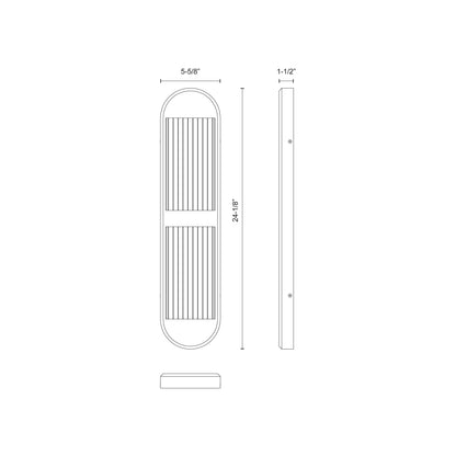 Palais LED Vanity Wall Light - line drawing.