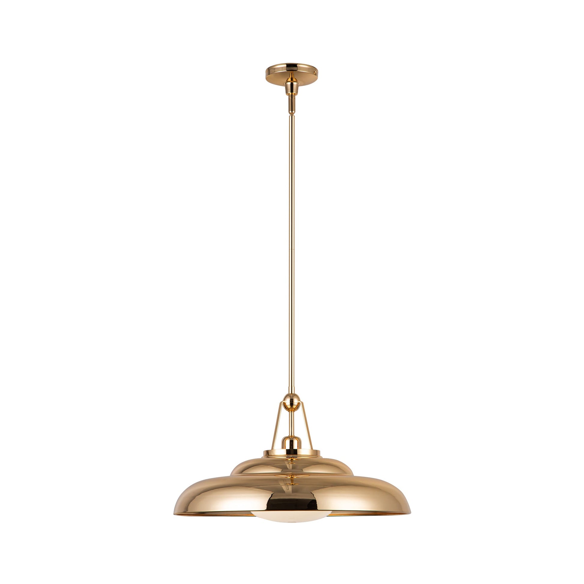 Palmetto Pendant Light in Polished Brass (Large).