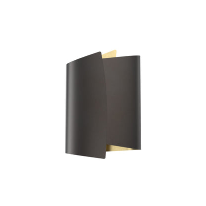 Parducci Vanity Wall Light in Light Brass/Urban Bronze (15-Inch).