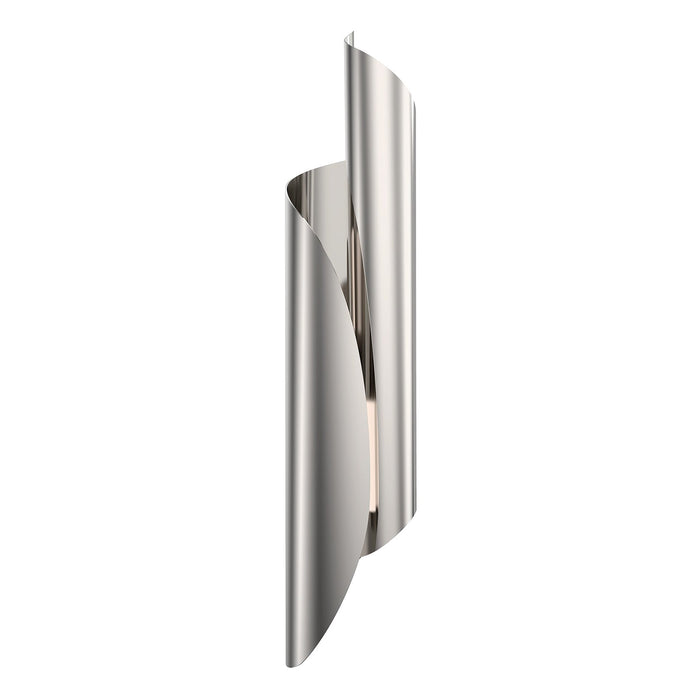 Parducci Vanity Wall Light in Polished Nickel (26.63-Inch).