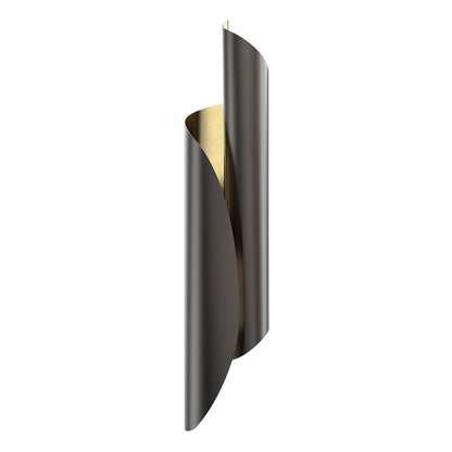Parducci Vanity Wall Light in Light Brass/Urban Bronze (26.63-Inch).