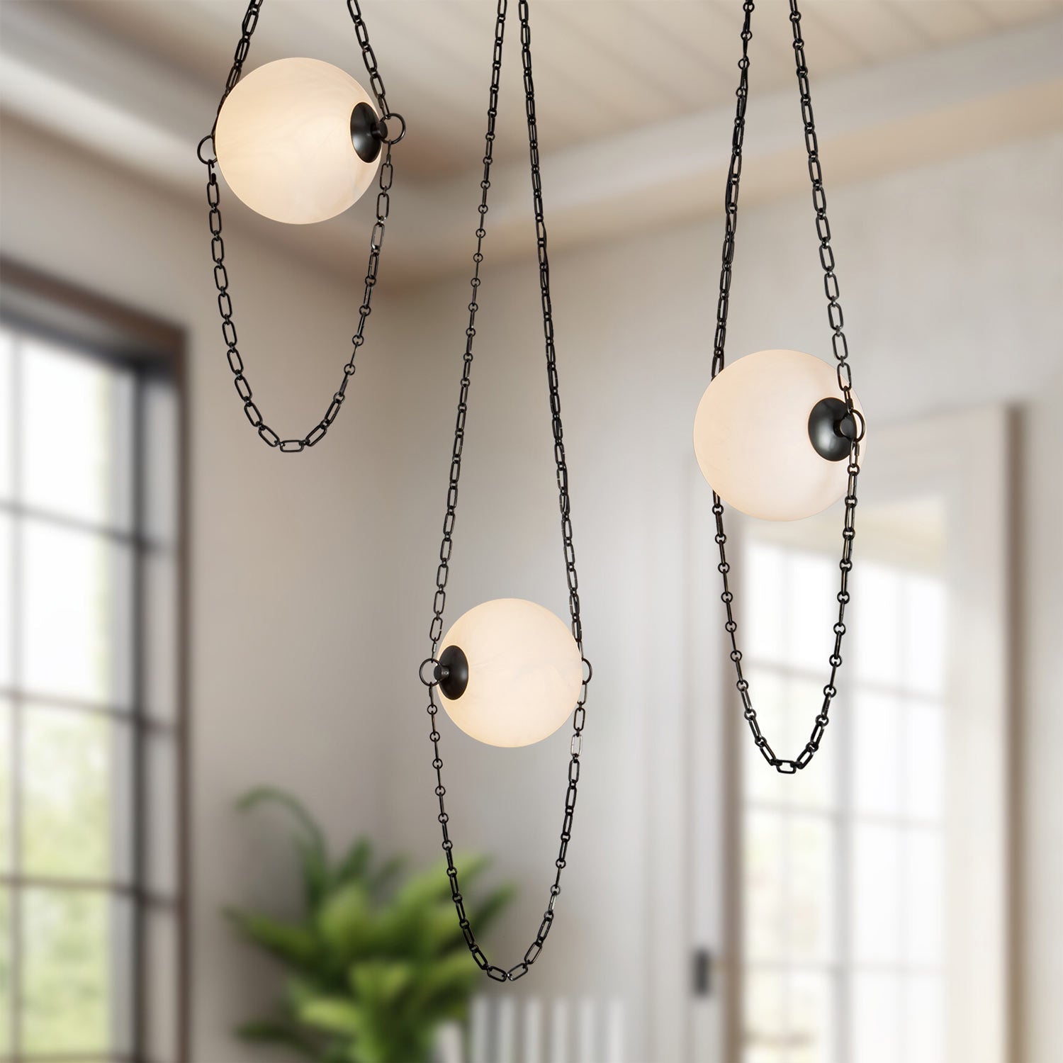 Petra 3-Head LED Chandelier in Detail.