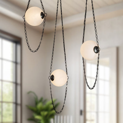 Petra 3-Head LED Chandelier in Detail.