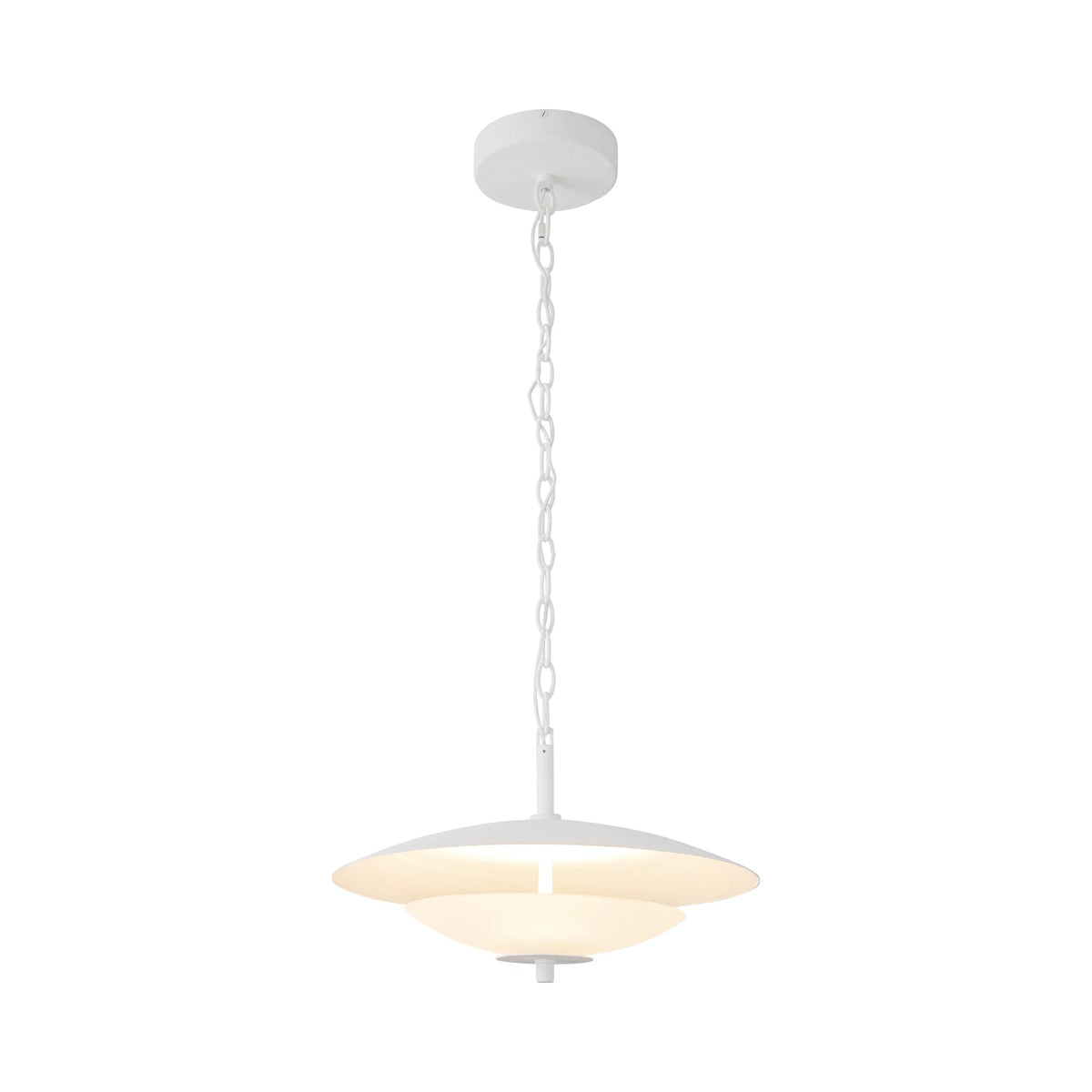 Prescott LED Pendant Light in Antique White (15.625-Inch).