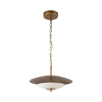 Prescott LED Pendant Light in Vintage Brass (15.625-Inch).