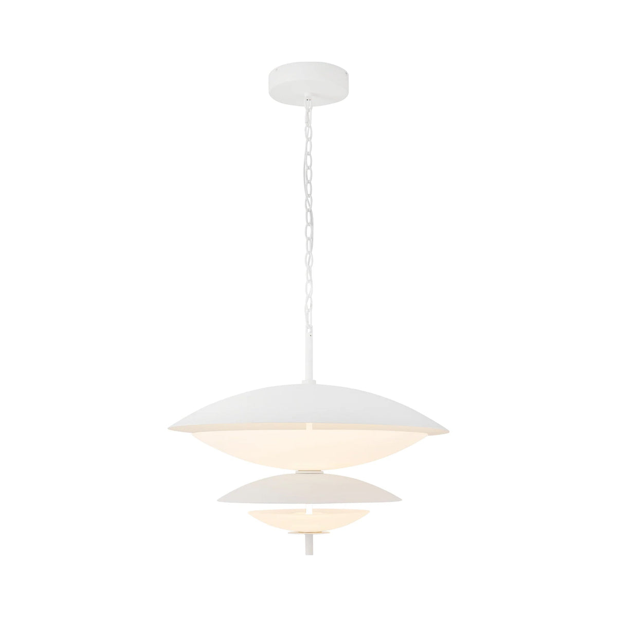 Prescott LED Pendant Light in Antique White (23.625-Inch).