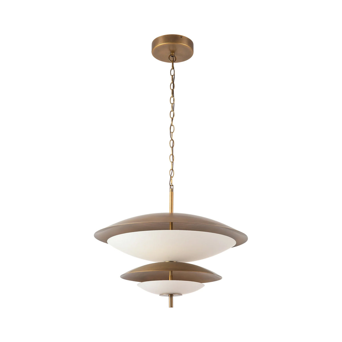 Prescott LED Pendant Light in Vintage Brass (23.625-Inch).