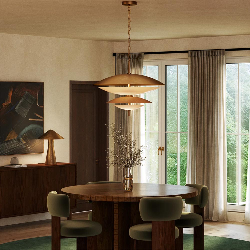 Prescott LED Pendant Light in living room.