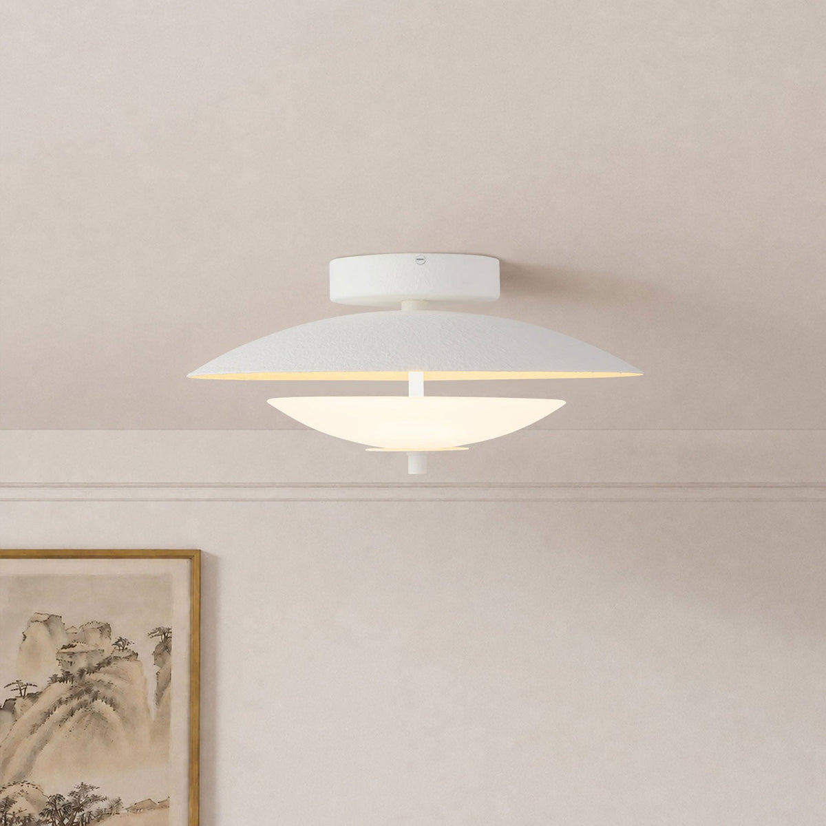 Prescott LED Semi Flush Mount Ceiling Light in Detail.