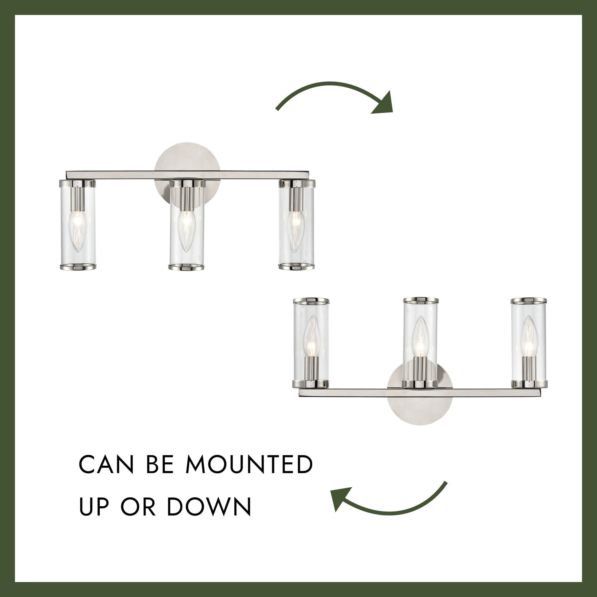 Revolve Bath Vanity Wall Light in Detail.