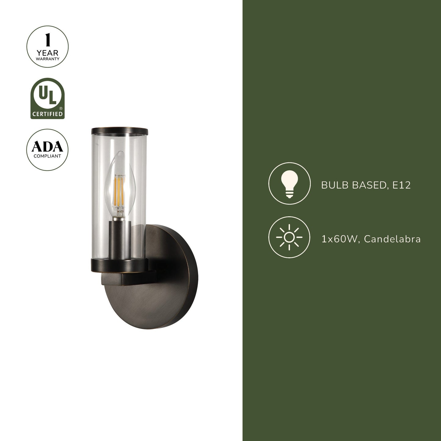 Revolve Bath Wall Light in Detail.