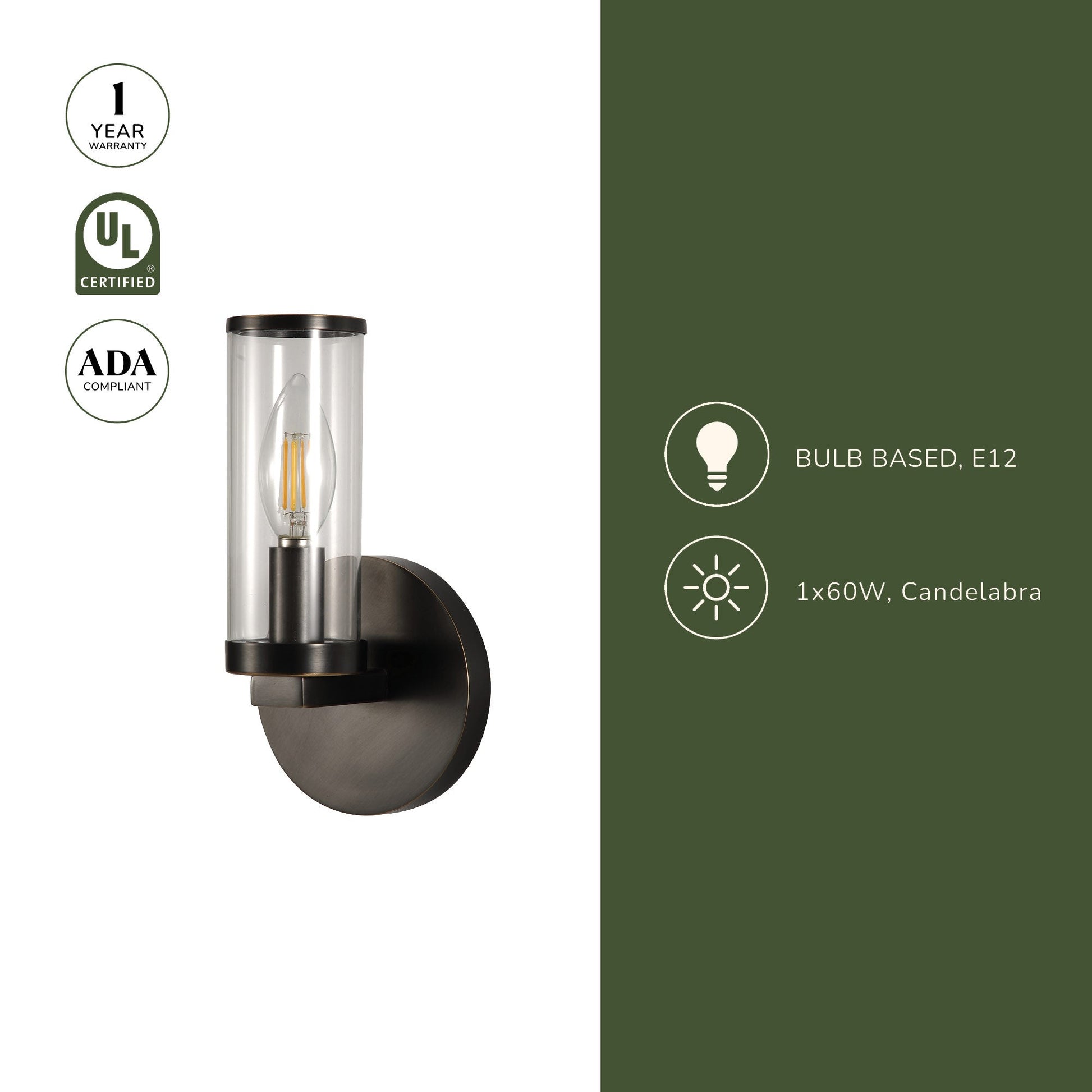 Revolve Bath Wall Light in Detail.