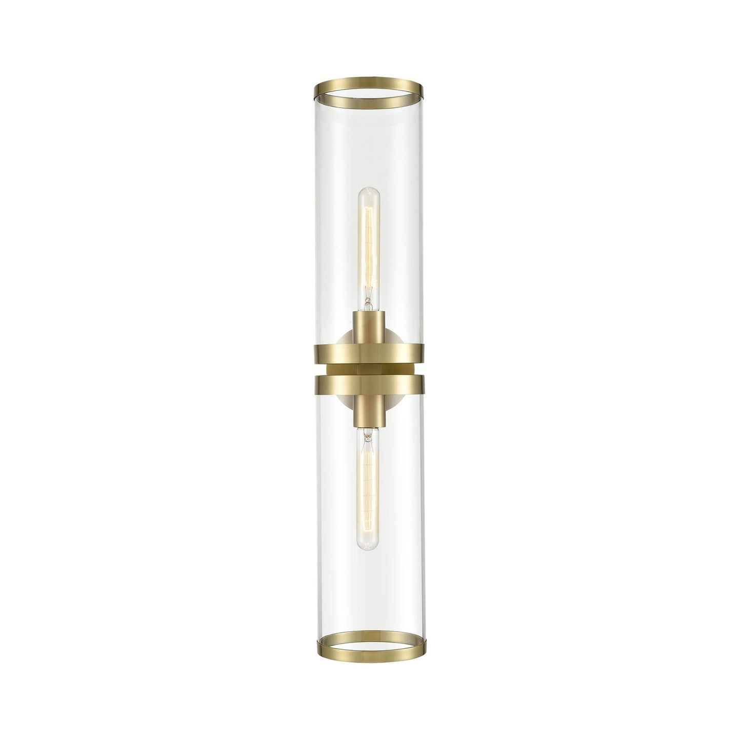 Revolve II Wall Light in Natural Brass (2-Light).
