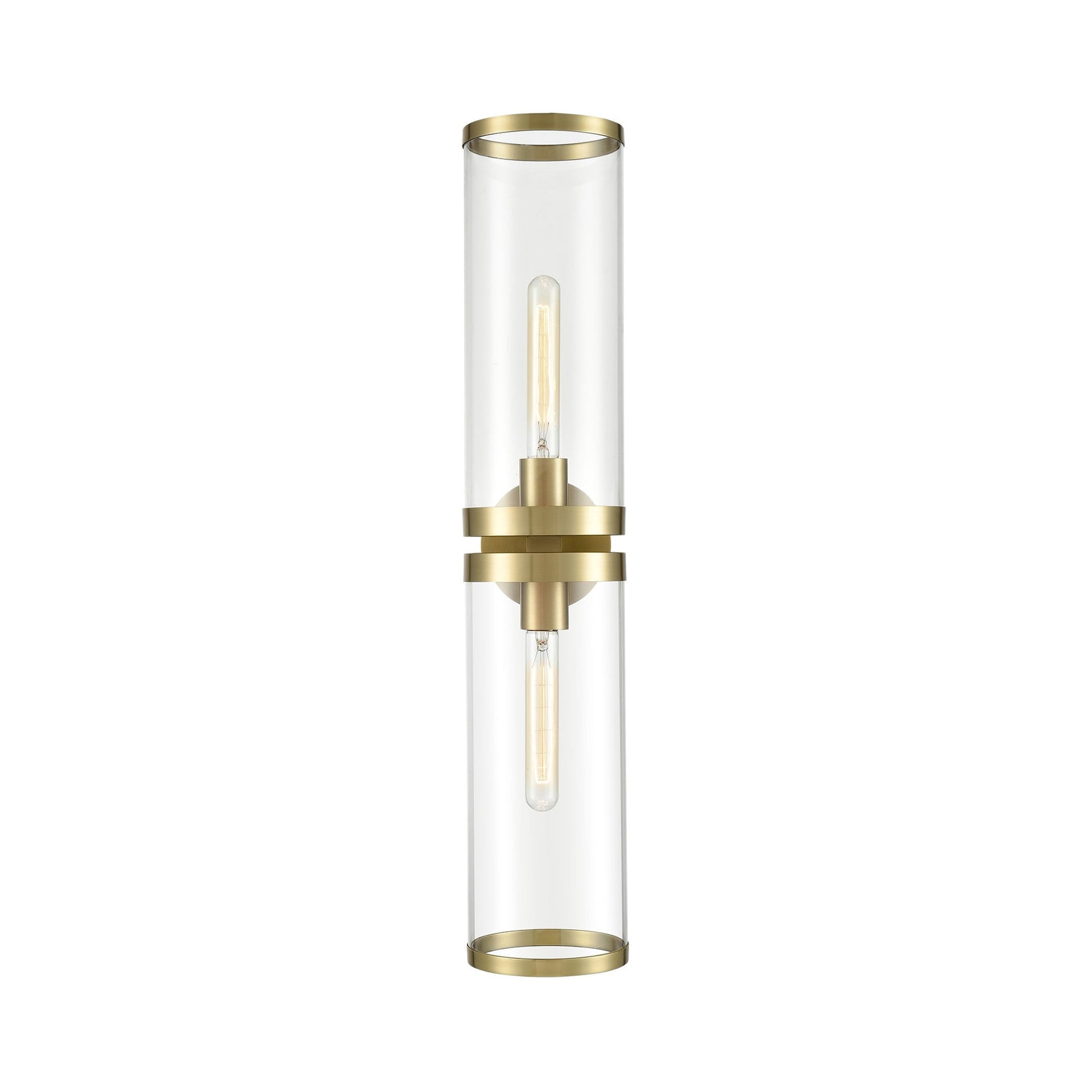 Revolve II Wall Light in Natural Brass (2-Light).