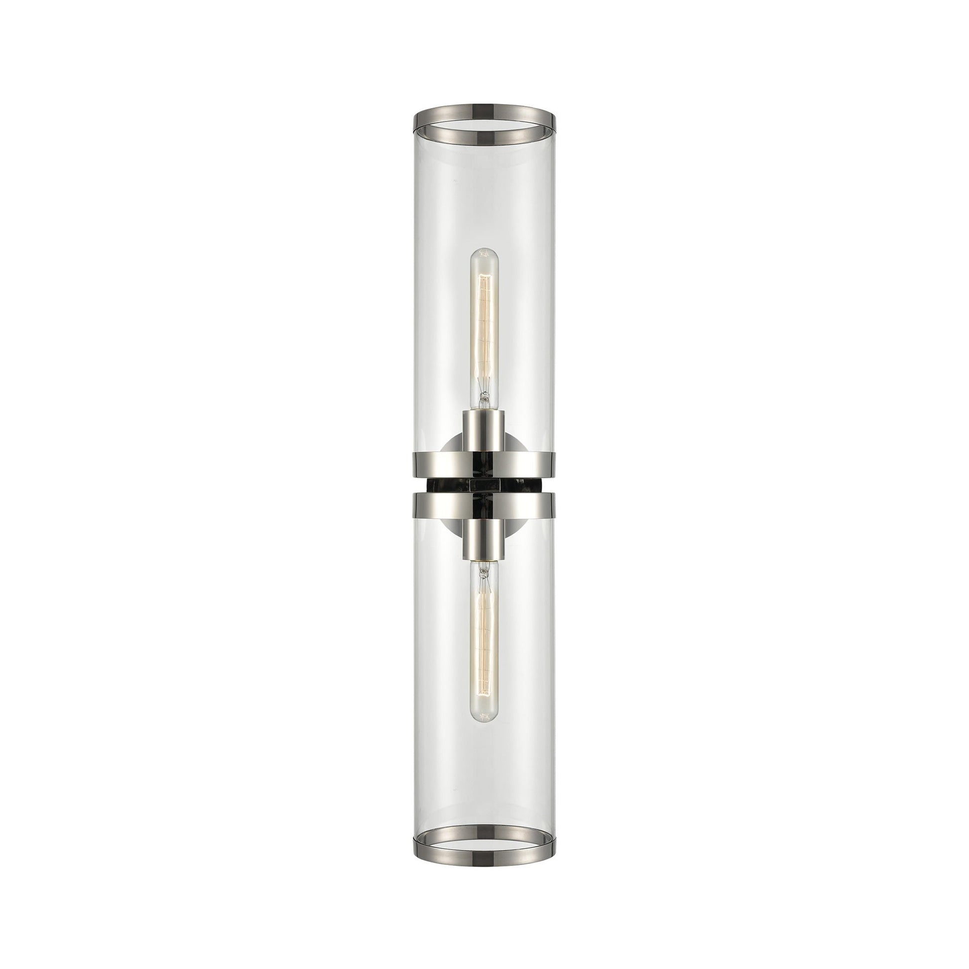 Revolve II Wall Light in Polished Nickel (2-Light).