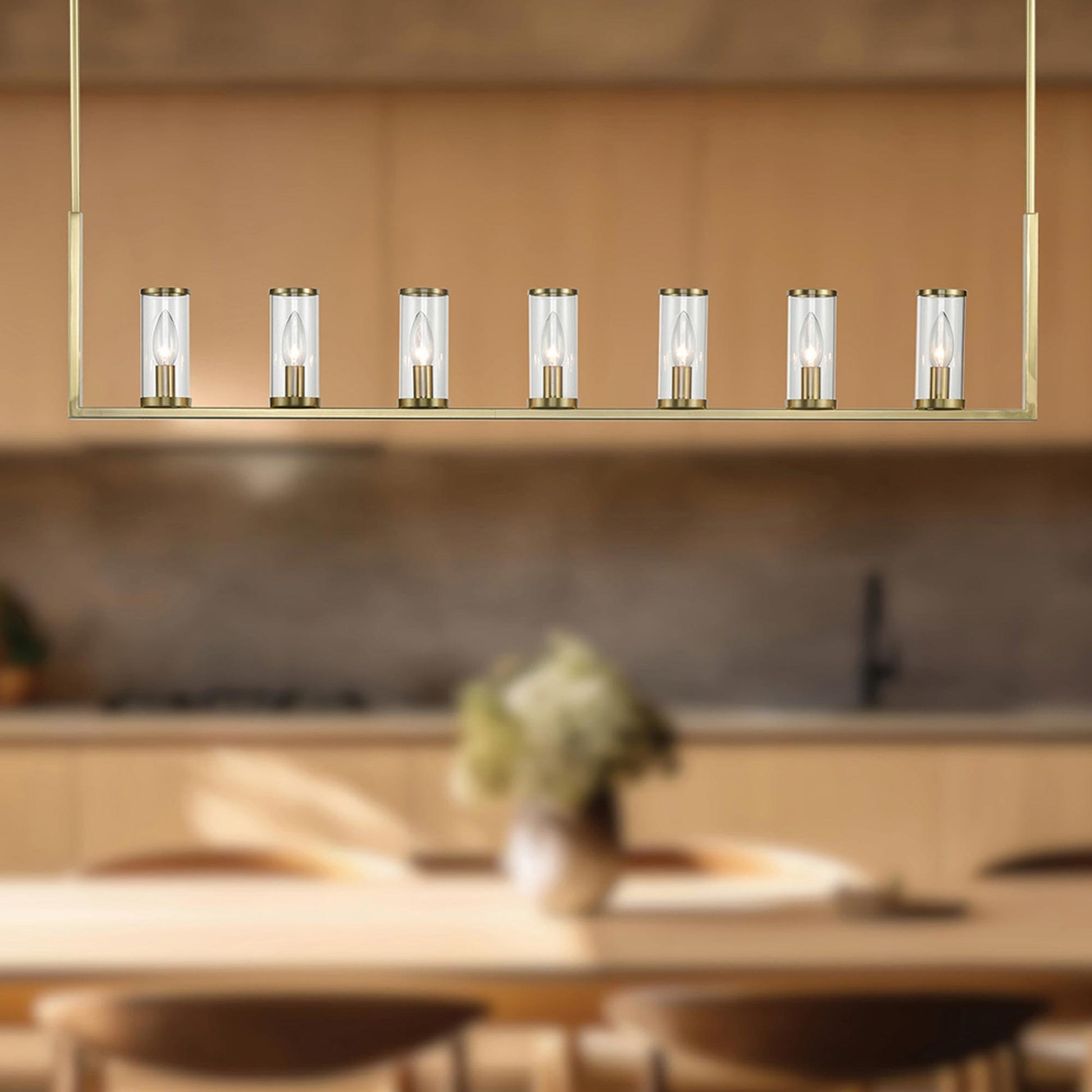 Revolve Linear Pendant Light in Detail.