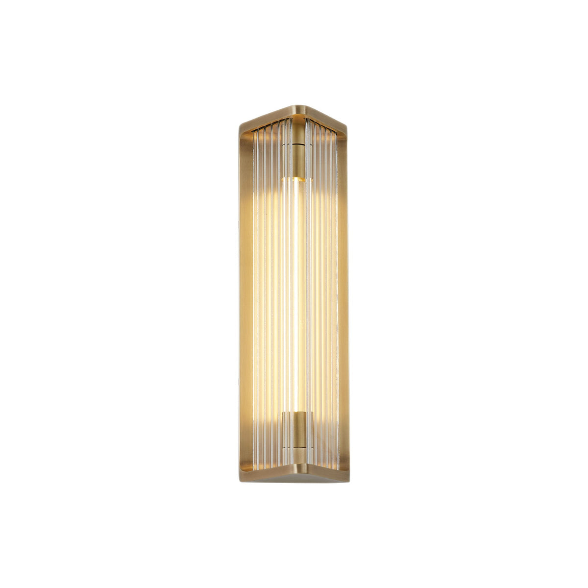 Sabre LED Vanity Wall Light in Vintage Brass (Small).