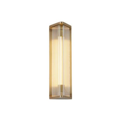 Sabre LED Vanity Wall Light in Vintage Brass (Small).