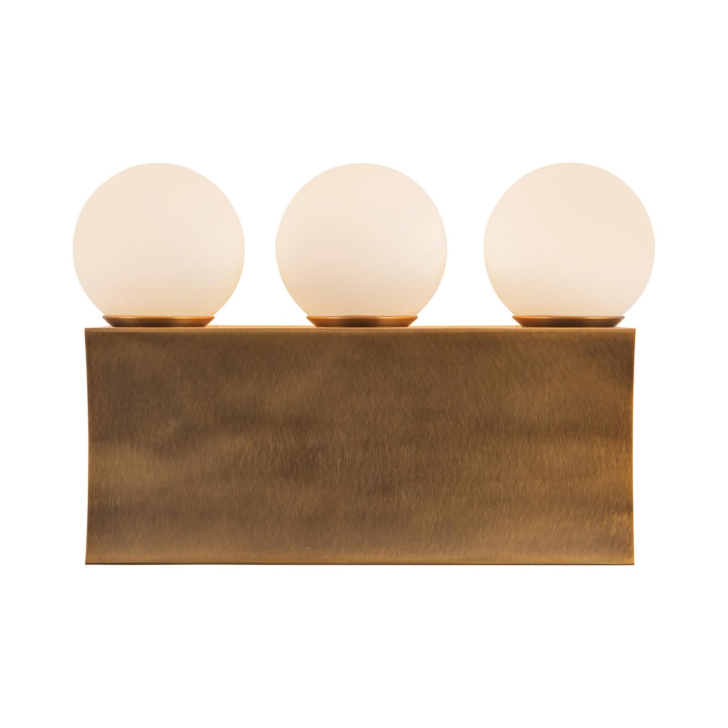 Sinclair LED Bath Vanity Light in Vintage Brass (3-Light).