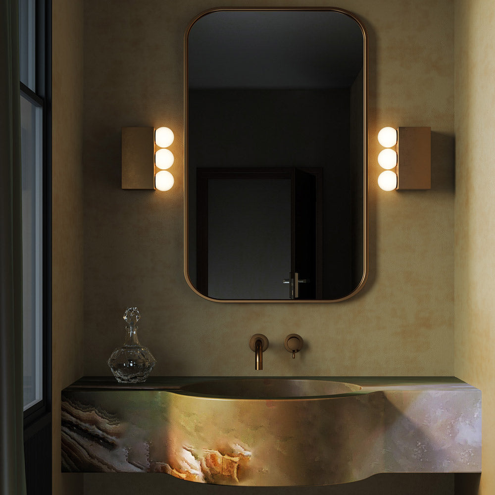 Sinclair LED Bath Vanity Light in bathroom.