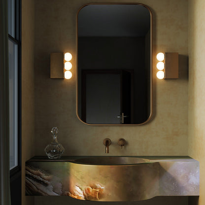 Sinclair LED Bath Vanity Light in bathroom.