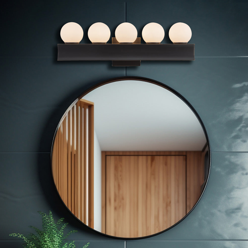 Sinclair LED Bath Vanity Light in bathroom.