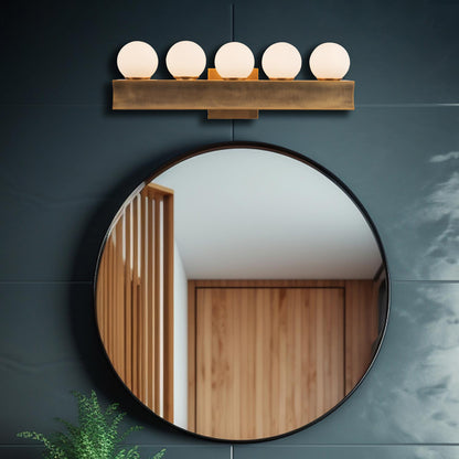 Sinclair LED Bath Vanity Light in bathroom.