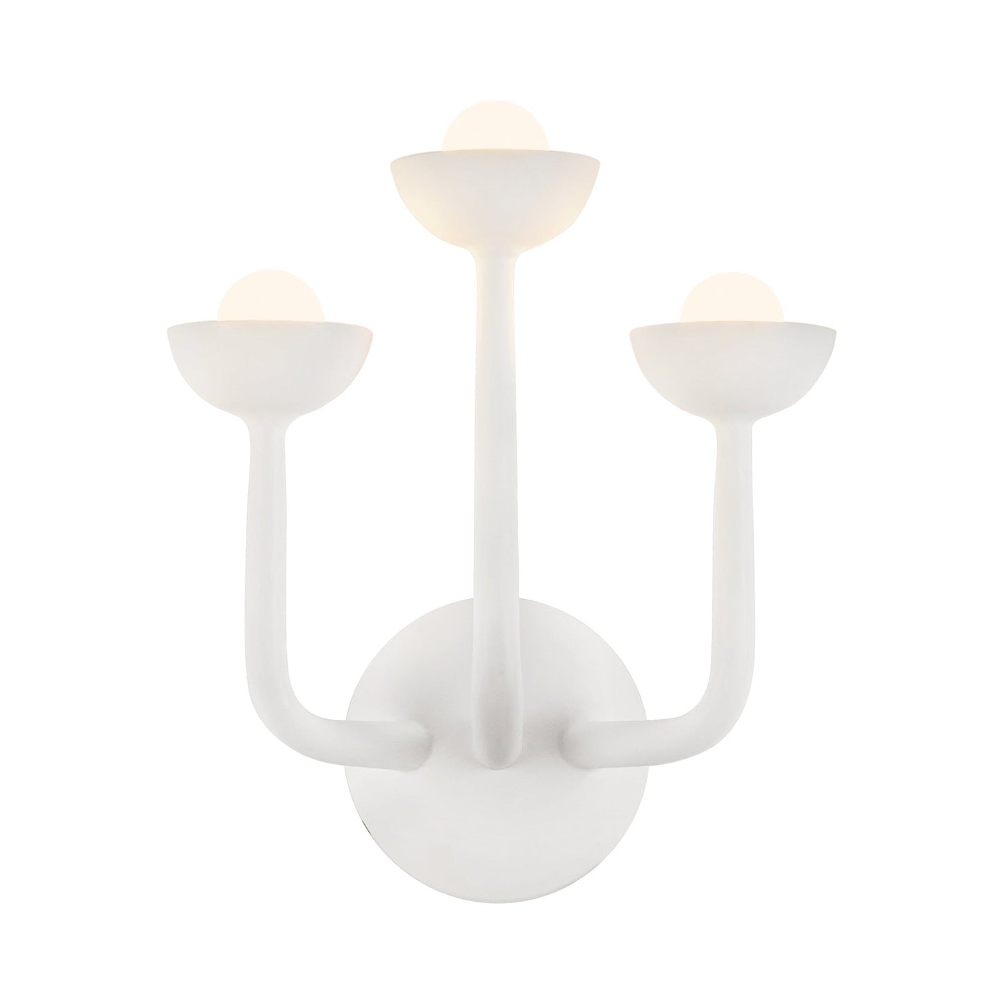 Spade LED Bath Vanity Light in Antique White.