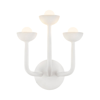Spade LED Bath Vanity Light in Antique White.