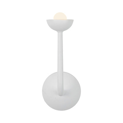 Spade LED Bath Wall Light in Antique White.