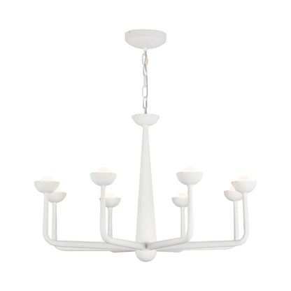Spade LED Chandelier in Antique White.