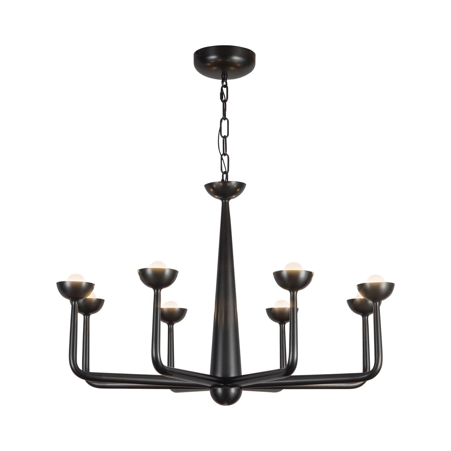 Spade LED Chandelier in Urban Bronze.