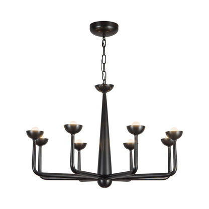 Spade LED Chandelier in Urban Bronze.