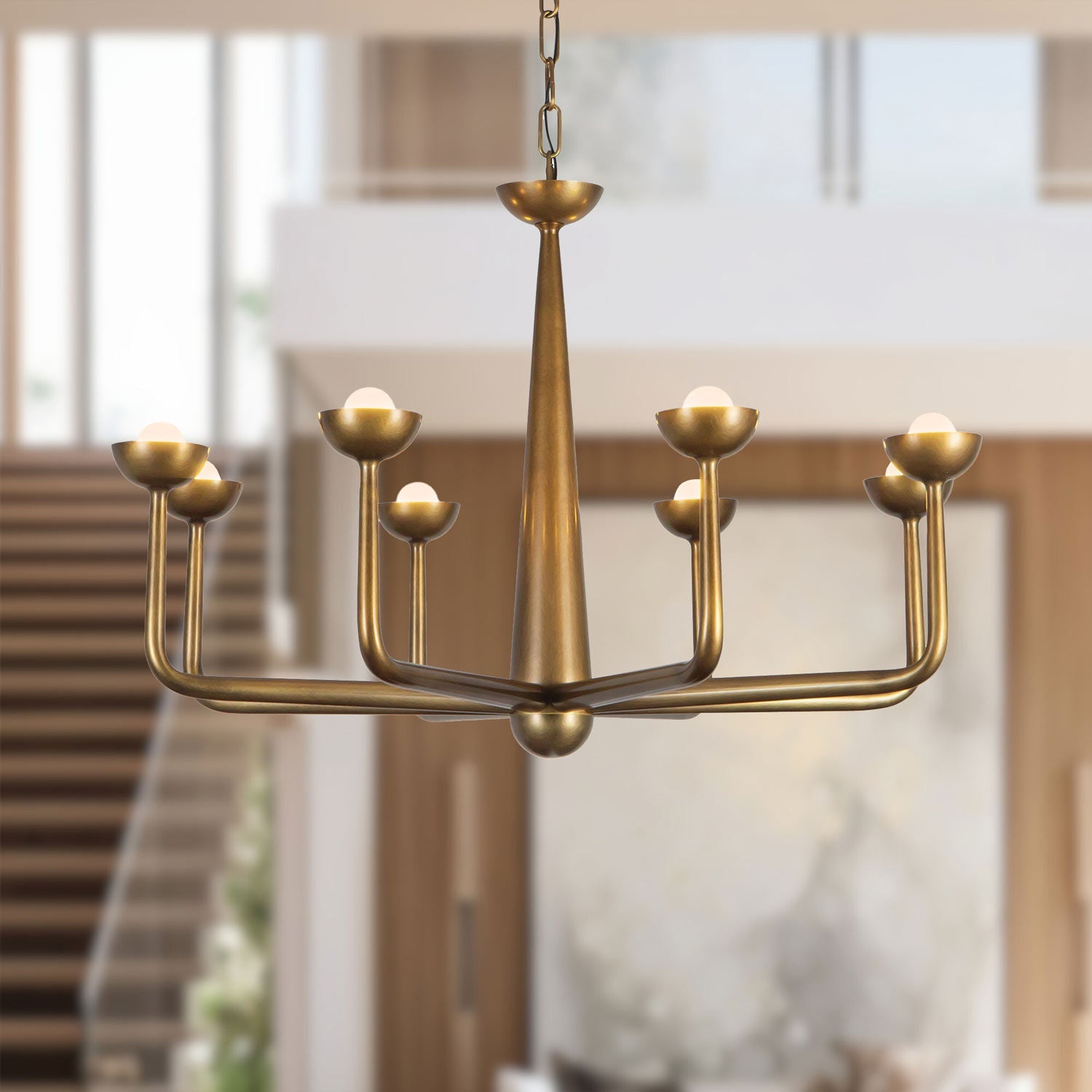 Spade LED Chandelier in Detail.
