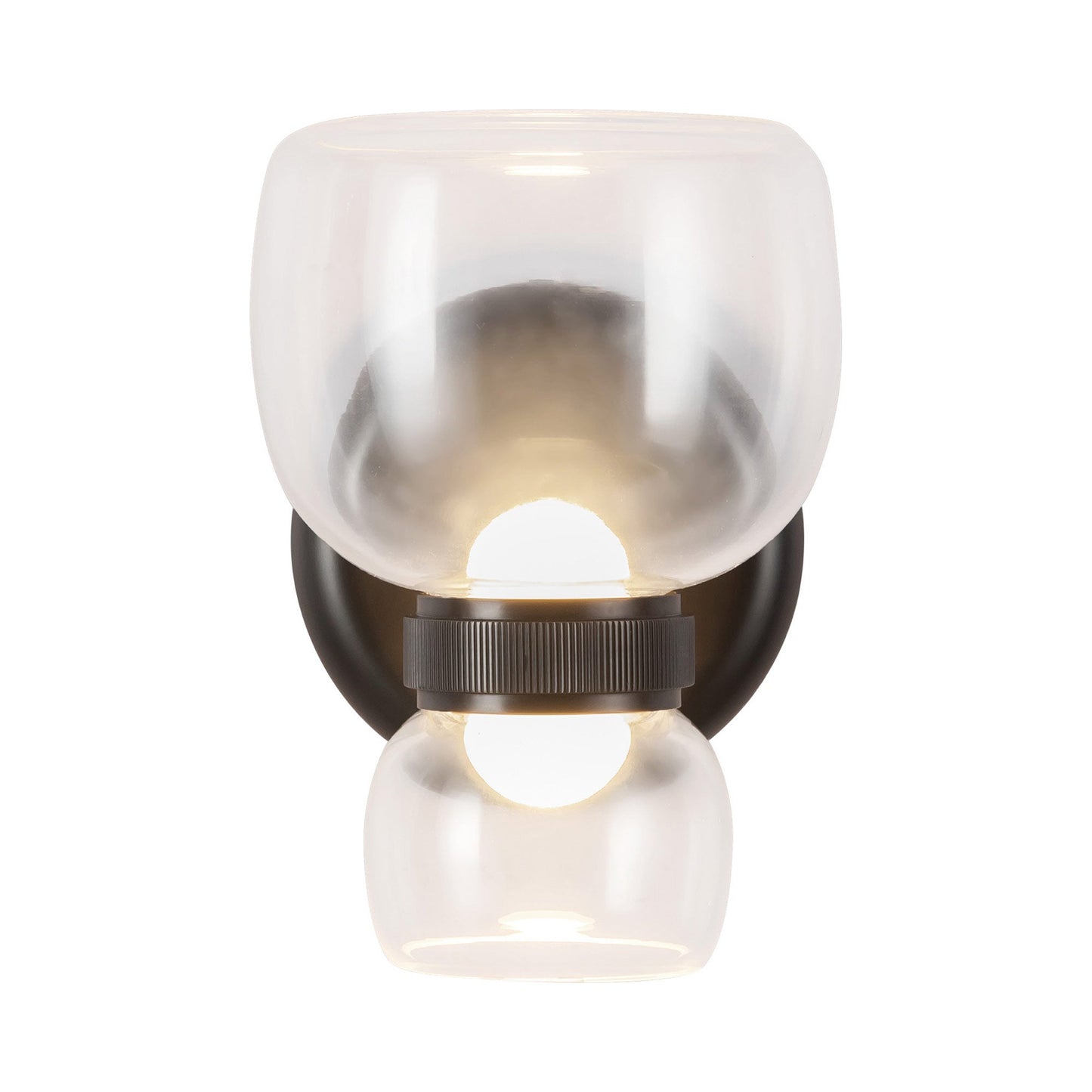 Sutton LED Bath Wall Light in Urban Bronze (Clear Glass).