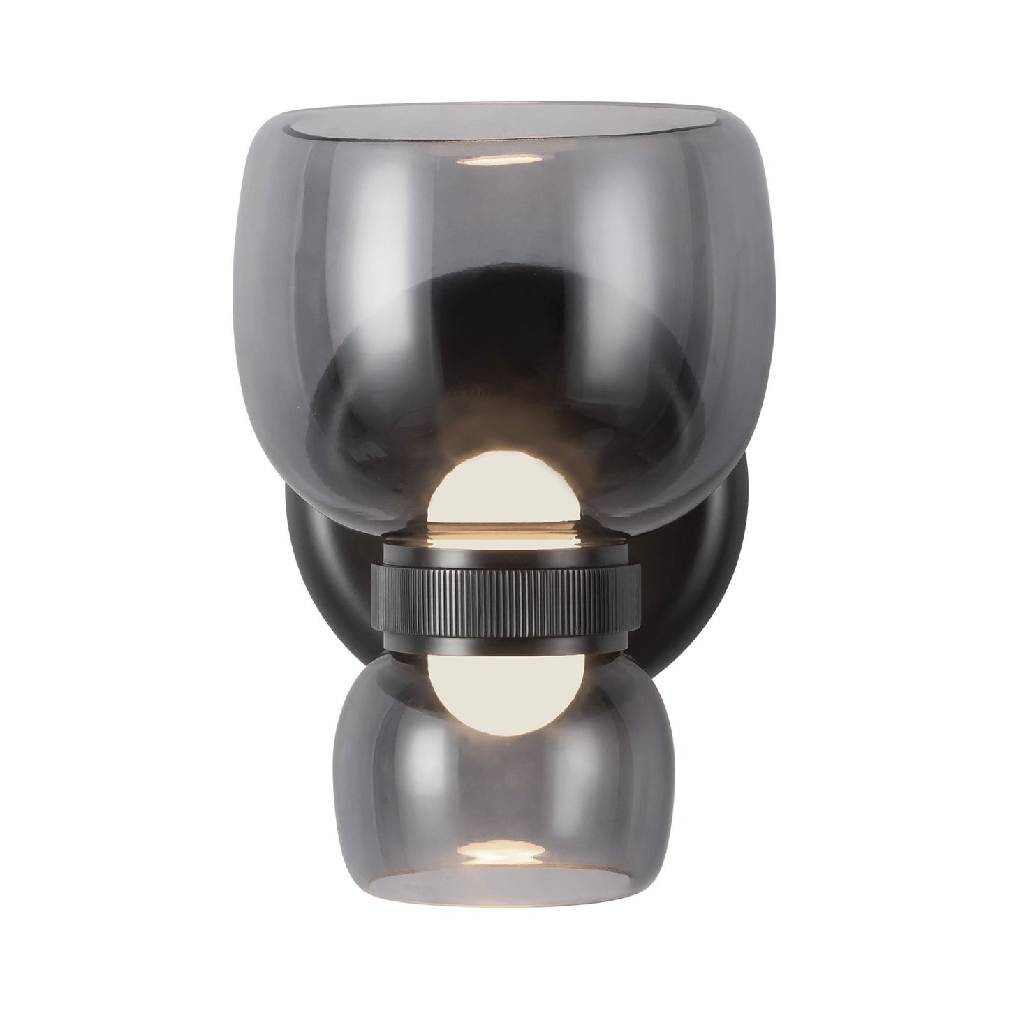 Sutton LED Bath Wall Light in Urban Bronze (Smoked Glass).