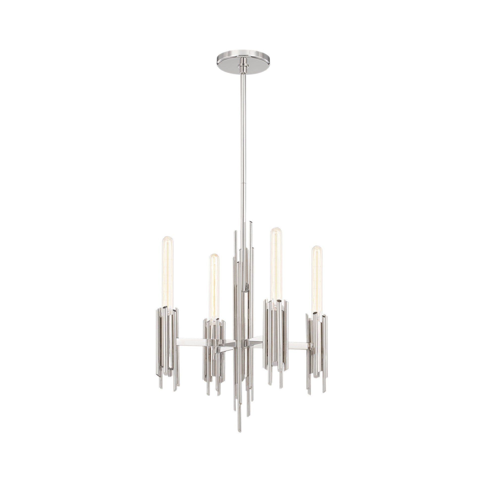 Torres Chandelier in Polished Nickel/Without Shade (4-Light).