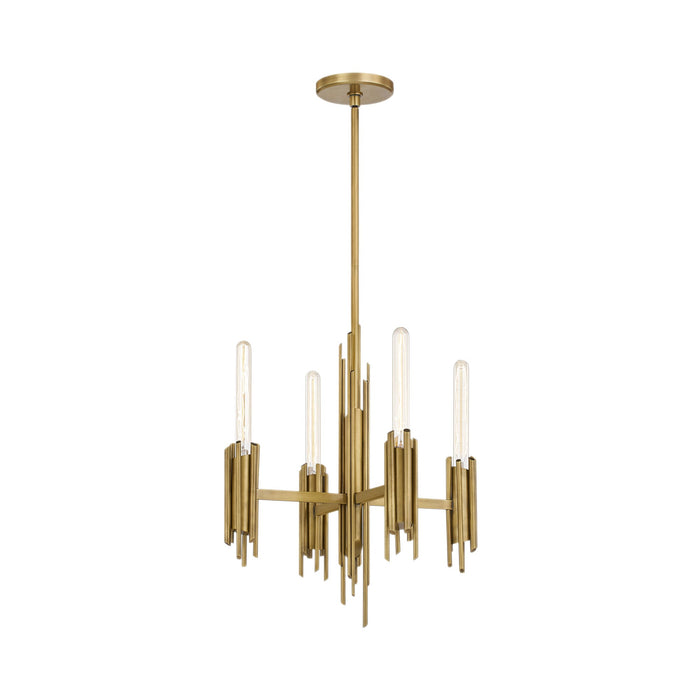 Torres Chandelier in Vintage Brass/Without Shade (4-Light).